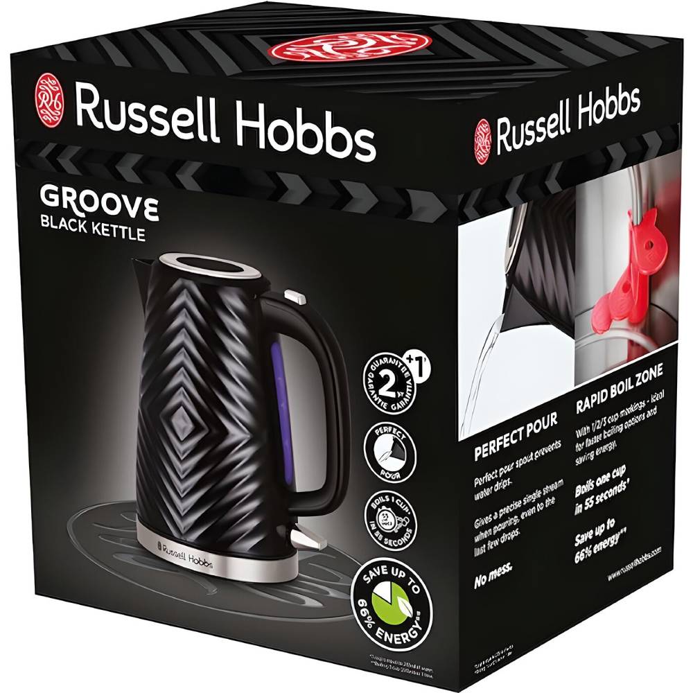 Электрочайник RUSSELL HOBBS 26380-70 Groove Black Мощность 2400