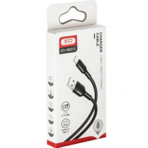 Кабель XO NB212 USB - Type-C 2.1A 1 м Черный (XO-NB212c-BK) Тип USB - USB Type-С