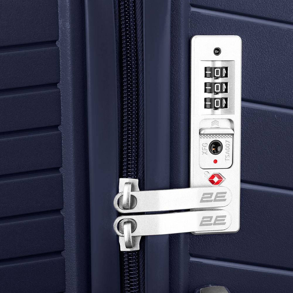Валіза 2E SIGMA L 4 колеса Blue (2E-SPPS-L-NV) Особливості телескопічна ручка