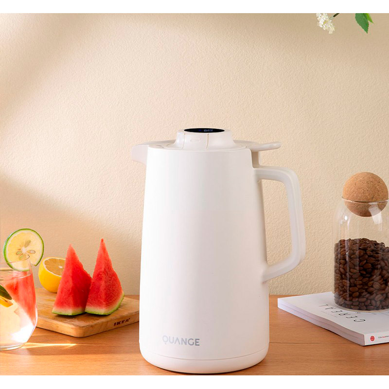 Термос-чайник QUANGE Temperature Display Kettle White 1500ml BWH201 (BWH201) Матеріал колби нержавіюча сталь