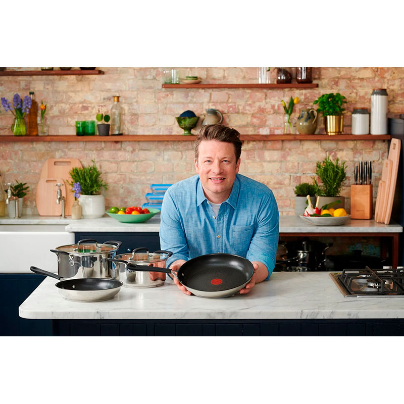 Зовнішній вигляд Сковорода TEFAL ВОК Jamie Oliver Home Cook 28 см (E3031955)