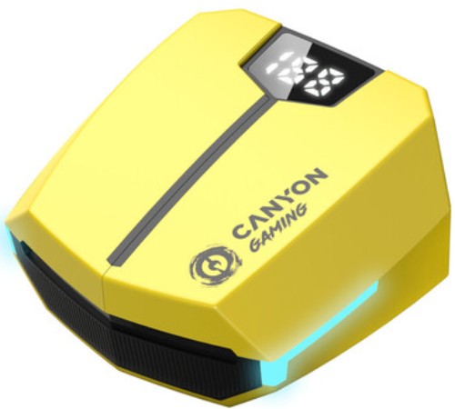 Гарнитура CANYON Doublebee GTWS-2 Gaming Yellow (CND-GTWS2Y) Акустическое оформление закрытые