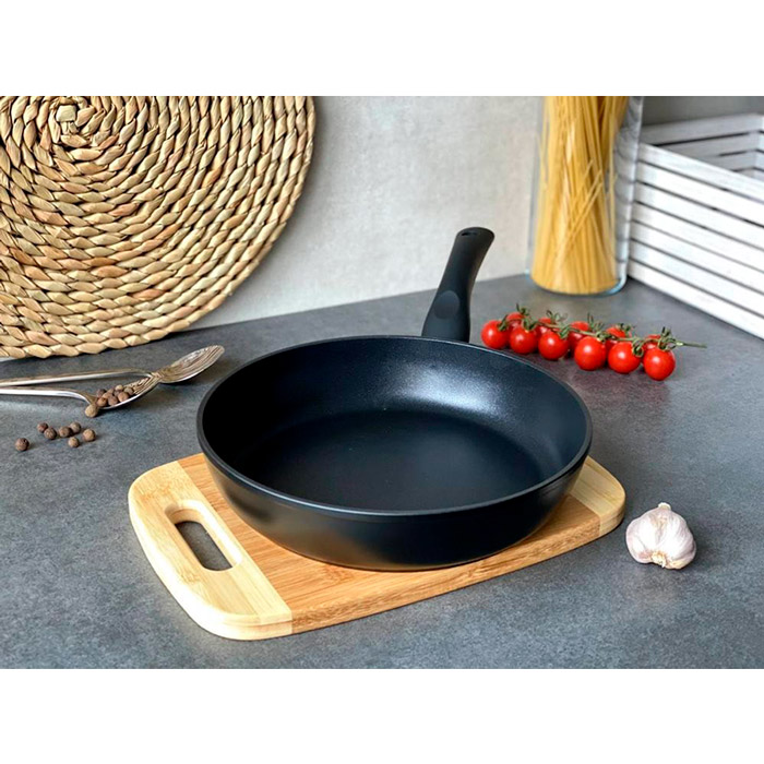 Сковорода AURETI BioLine 24 см Black (AU-502-24) Особливості багатошарове дно