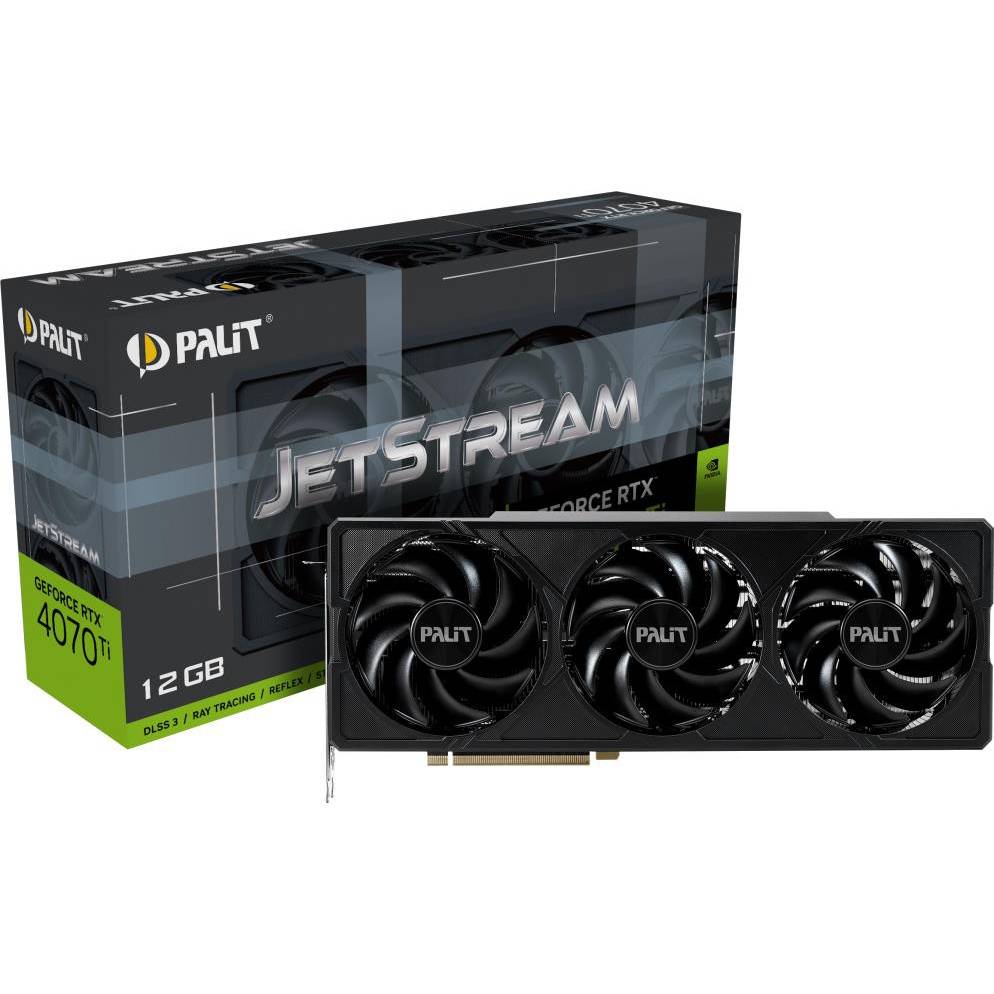 Фото 4 Відеокарта PALIT GeForce RTX 4070 TI JETSTREAM 12GB 192Bit 2310/2100MHz (NED407T019K9-1043J)