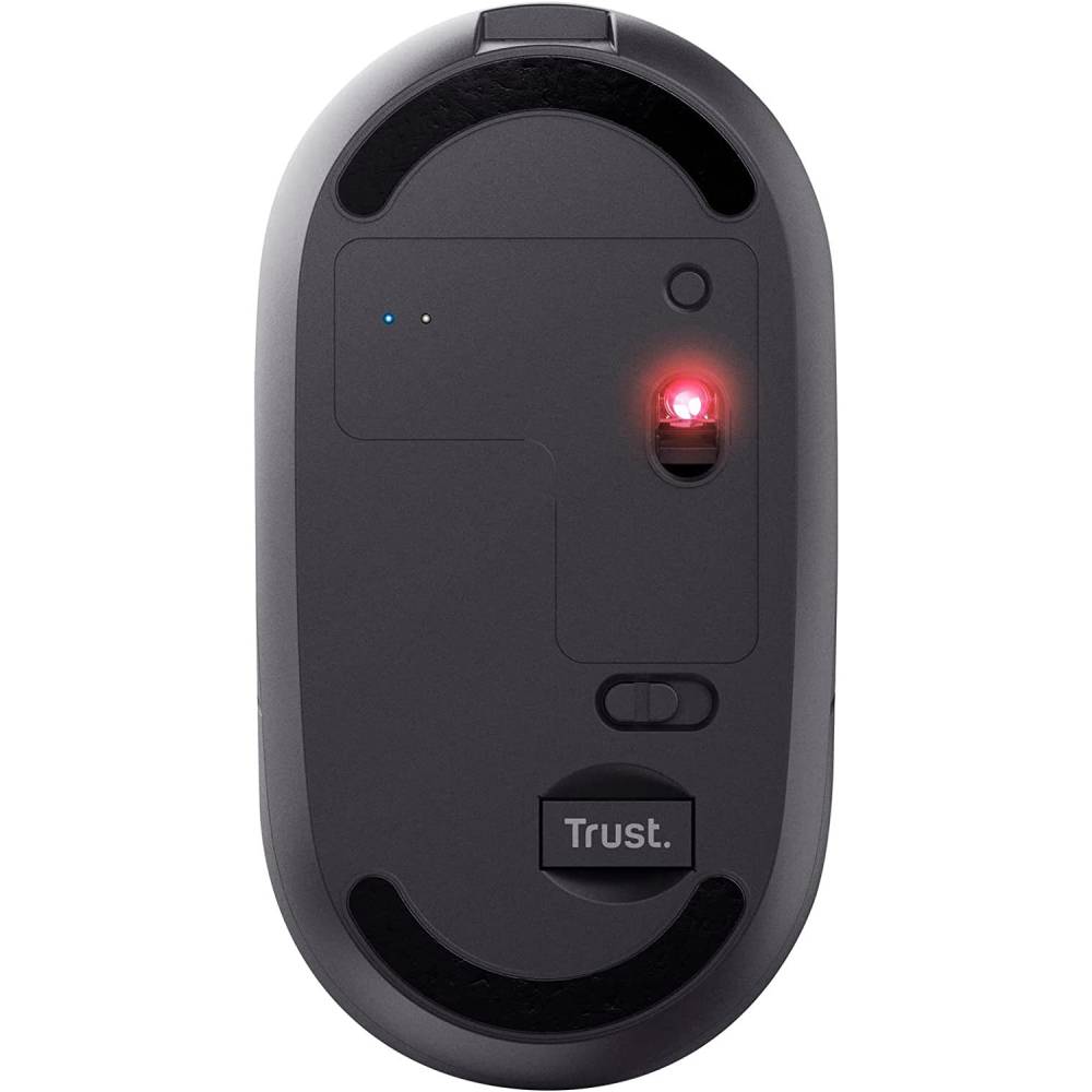 Мышь TRUST Puck Rechargeable Ultra-Thin BT WL Black (24059) Беспроводное подключение Bluetooth + RF