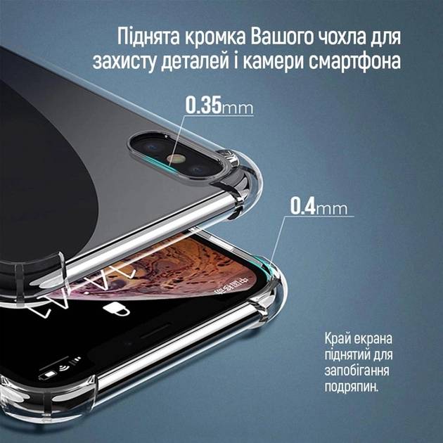 Чехол COLORWAY TPU AntiShock Clear для Motorola Moto E40 (CW-CTASME40) Материал полиуретан