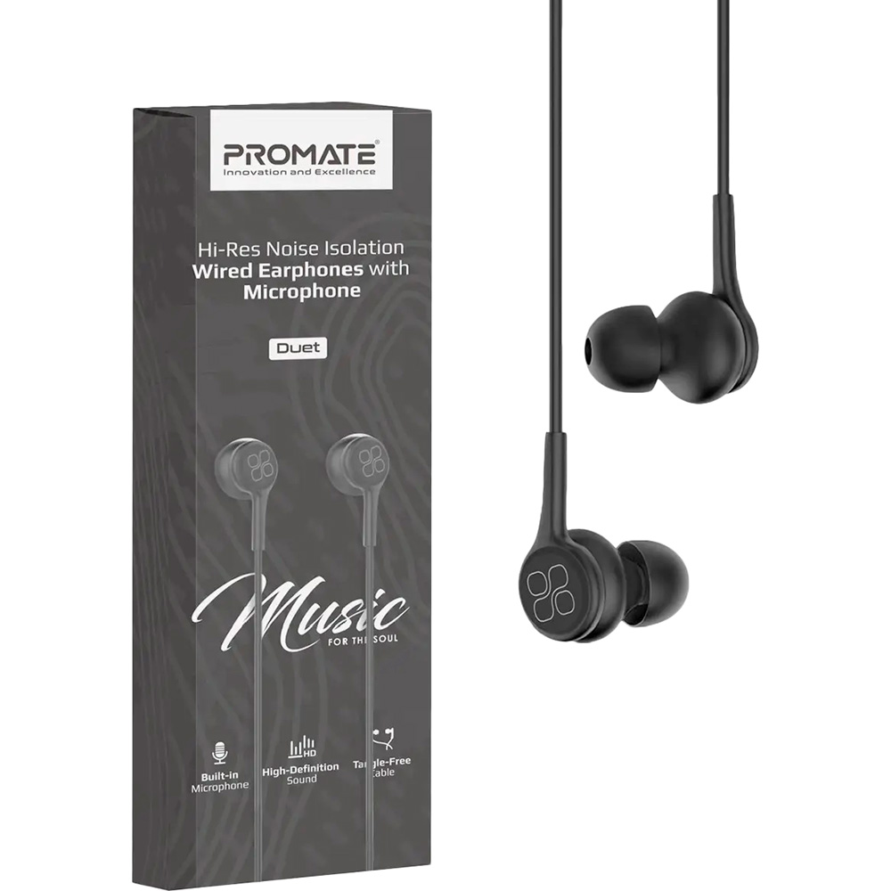 Фото Гарнітура PROMATE Duet Black (duet.black)