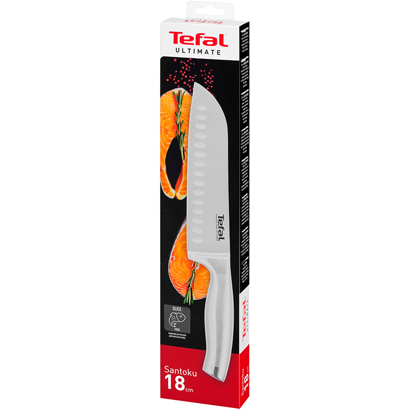 Ніж сантоку TEFAL Ultimate 18 см (K1700674) Кромка хвиляста (фестончата)