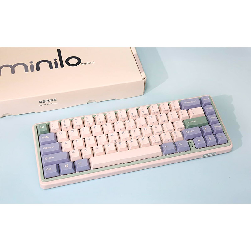 Клавіатура VARMILO Minilo VXT67 Eucalyptus Kailh Prestige Light EN (A42A046F6A5A01A039) Підключення бездротове