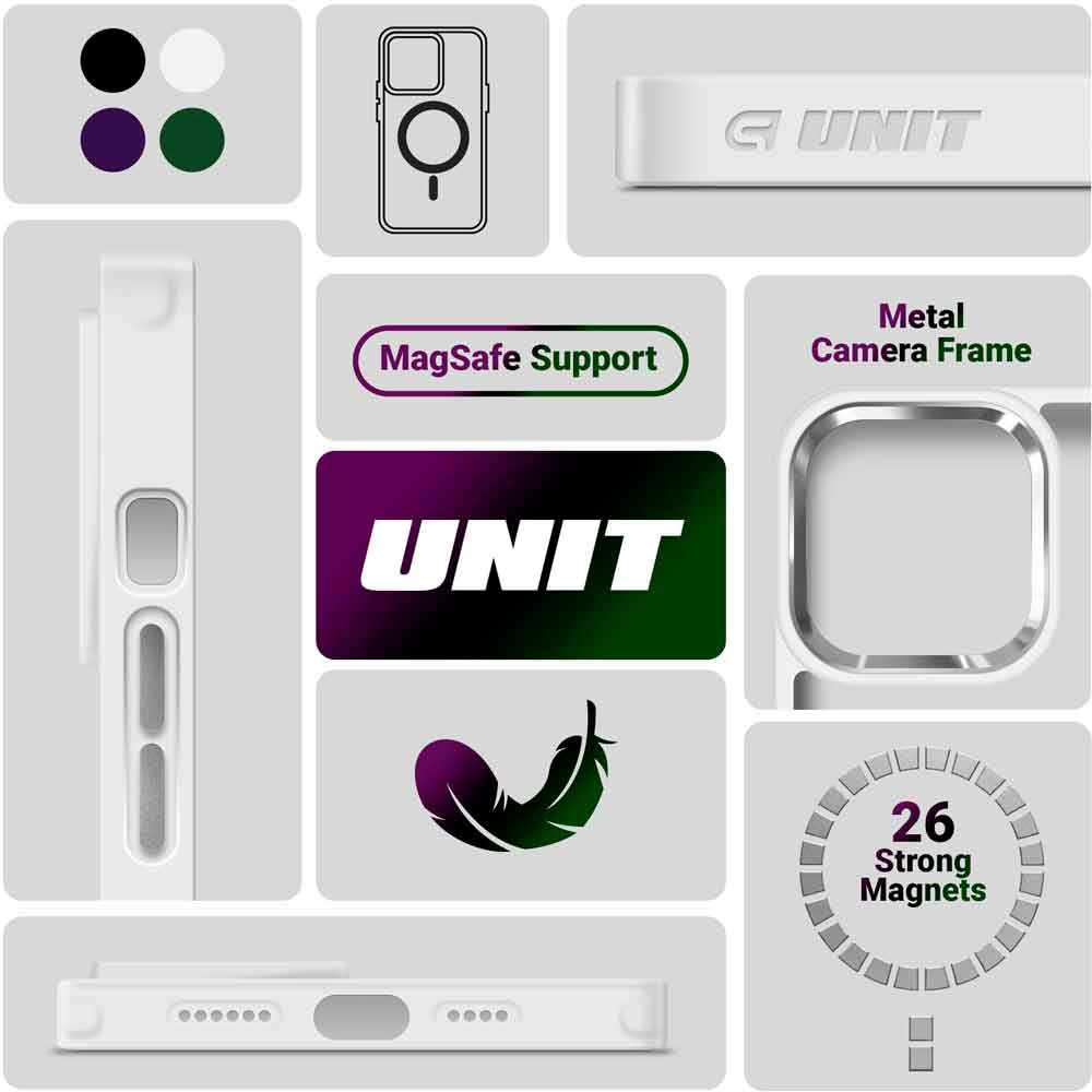 Чехол ArmorStandart Unit MagSafe для Apple iPhone 14 Pro Max Matte Clear Silver (ARM70438) Материал пластик