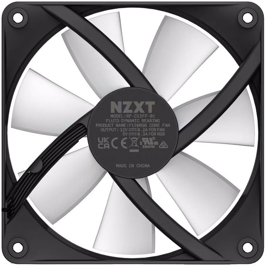 Зовнішній вигляд Кулер корпусний NZXT F120RGB Black (RF-C12SF-B1)