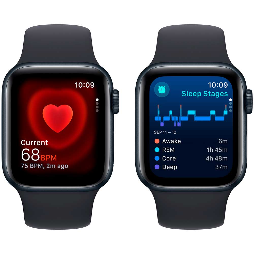 Смарт-часы APPLE Watch SE 2023 GPS 40mm Midnight Alum Midnight Sp/b - S/M (MR9X3QP/A) Вид деятельности бег