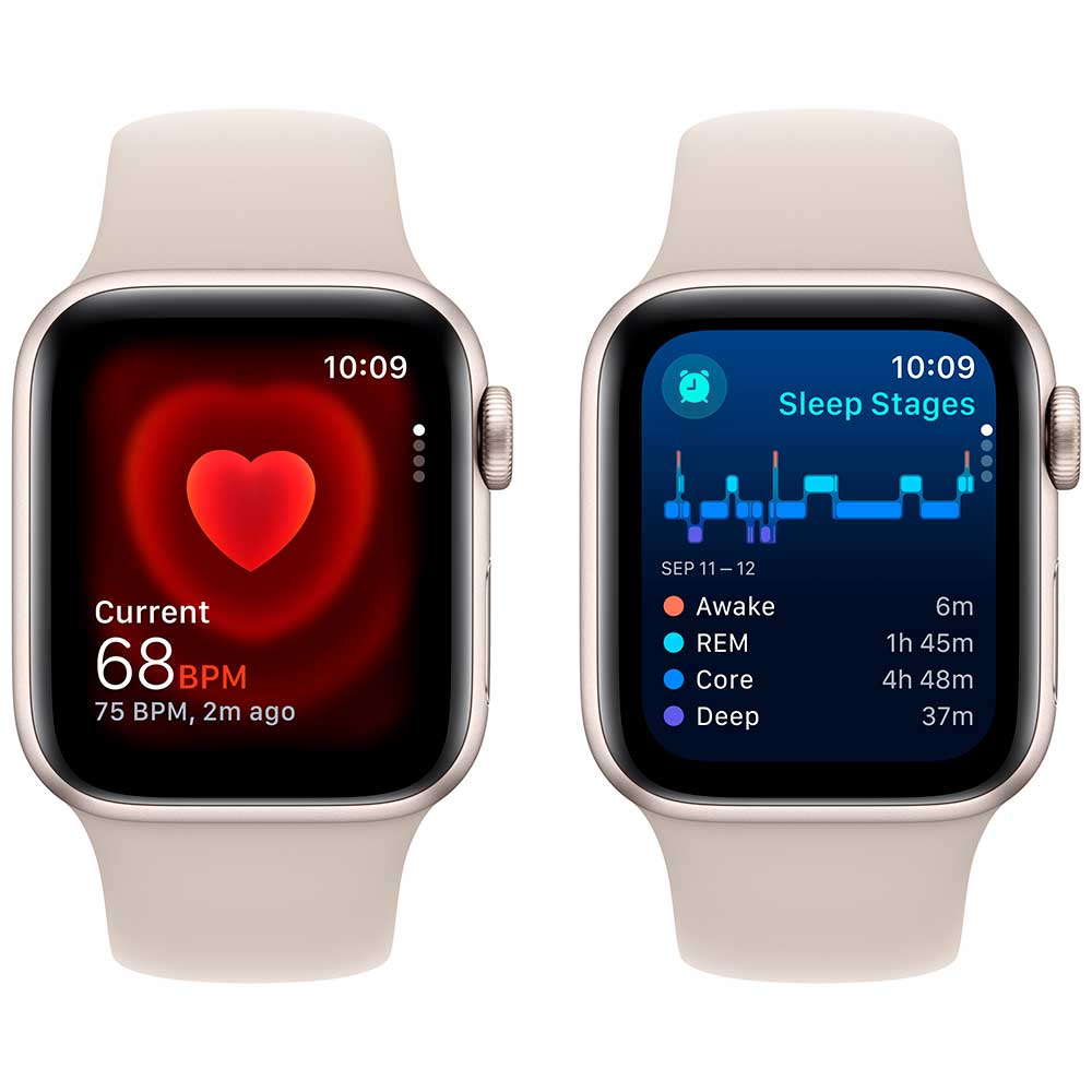 Смарт-годинник APPLE Watch SE 2023 GPS 40mm Starlight Alum Starlight Sp/b - S/M (MR9U3QP/A) Вид діяльності плавання