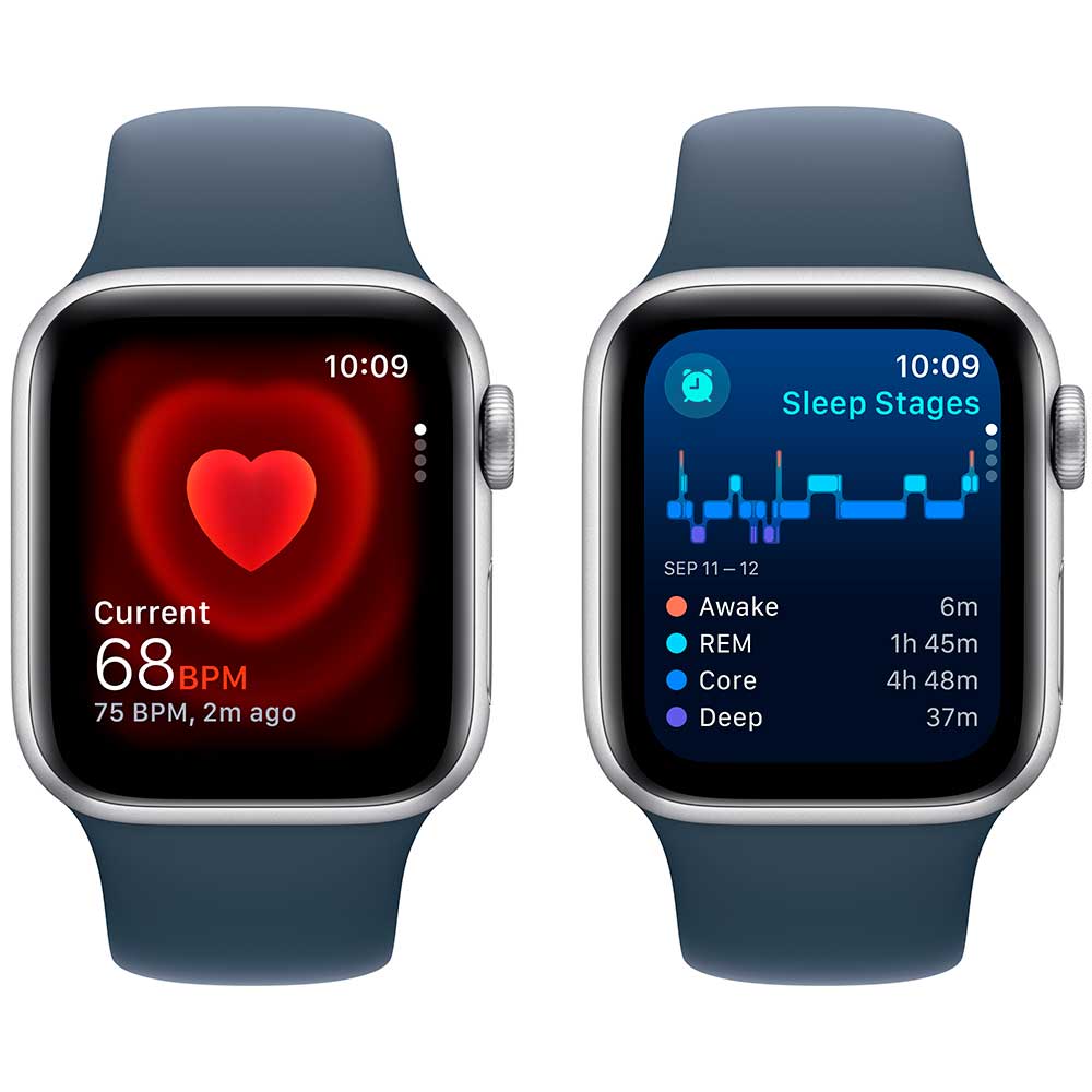 Смарт-часы APPLE Watch SE 2023 GPS 44mm Silver Alum Storm Blue Sp/b - S/M (MREC3QP/A) Вид деятельности плавание