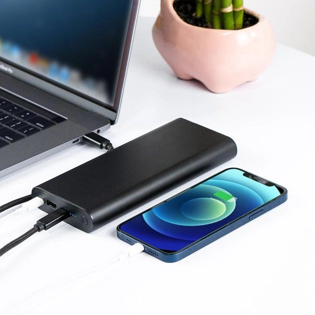 Powerbank POWERPLANT 26800 mAh PD 100W Black (PB930470) Тип аккумулятора Li-Pol