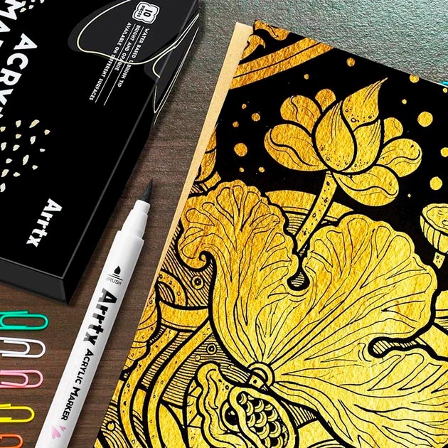 Внешний вид Маркеры Arrtx Акриловые AACM-0500-10A 10 шт (LC303601)