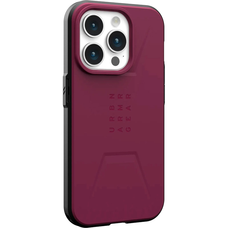 Чехол UAG Civilian Magsafe для Apple iPhone 15 Pro Bordeaux (114275119049) Материал поликарбонат