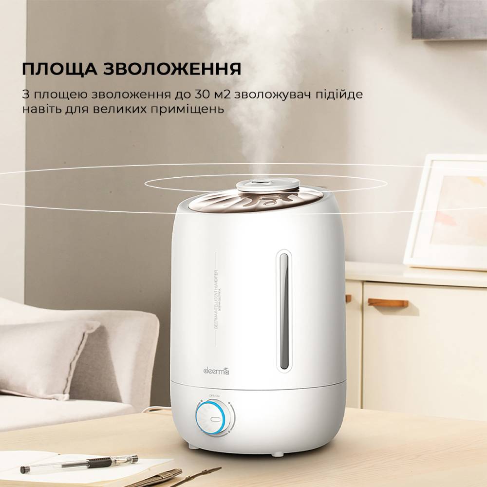 Увлажнитель воздуха DEERMA DEM-F500 Humidifier 5L White Функции управления регулировка скорости вентилятора