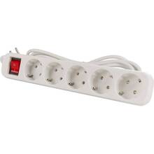 Мережевий фільтр COLORWAY 5 розеток 5м 10А 3х1мм2 White (CW-PSEA55W)
