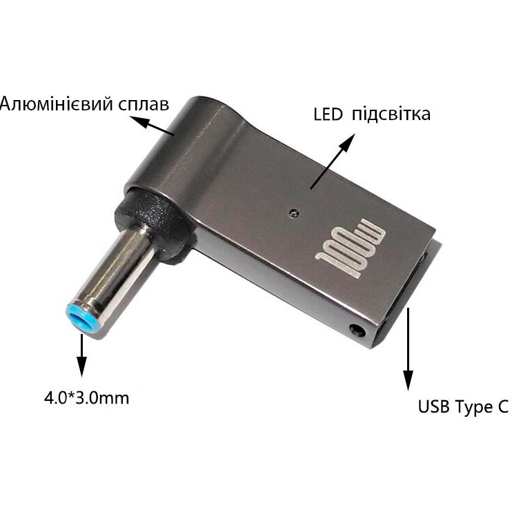 Фото 4 Адаптер для заряджання ноутбука XoKo Type-C-DC 4.0-3.0 100 W (XK-DC-C-4.0-3.0)