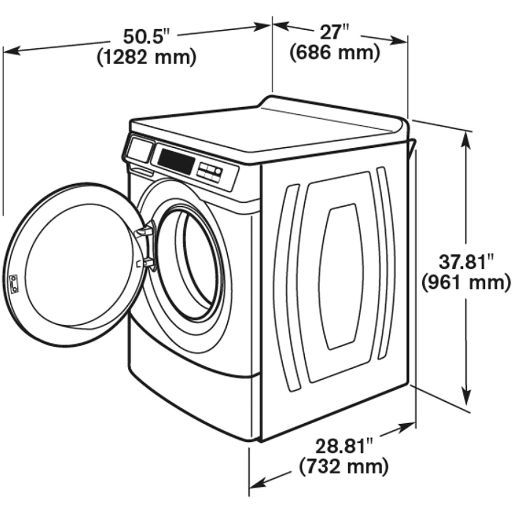 Внешний вид Стиральная машина MAYTAG MHN33PNCGW