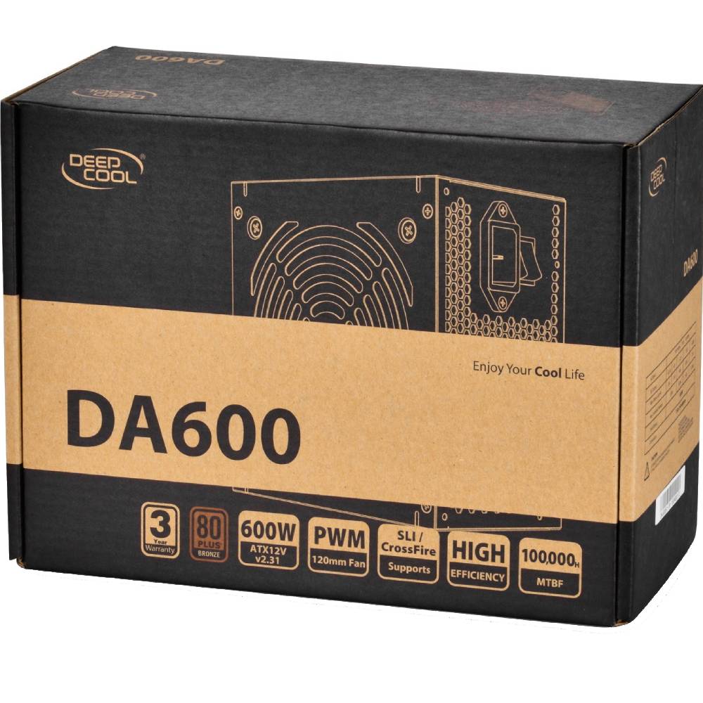 Внешний вид Блок питания DEEPCOOL DA600 600W (DP-BZ-DA600N)