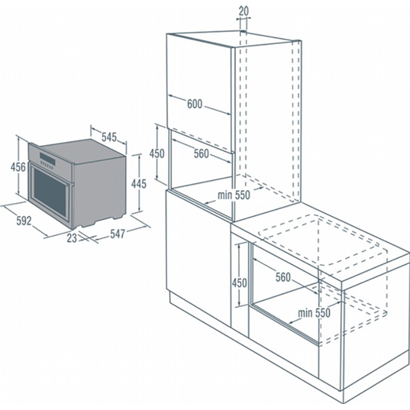 Духова шафа GORENJE GCM812B Тип духовки електрична