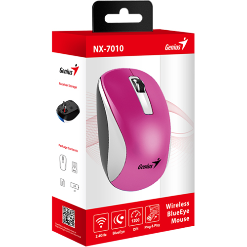 Мышь GENIUS NX-7010 Magenta (31030018402) Беспроводное подключение RF