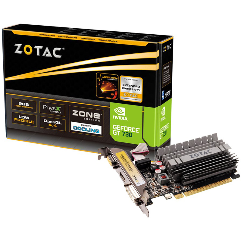 Заказать Видеокарта ZOTAC GT730 2GB 64bit 902/1600MHz Zone Edition (ZT-71113-20L)