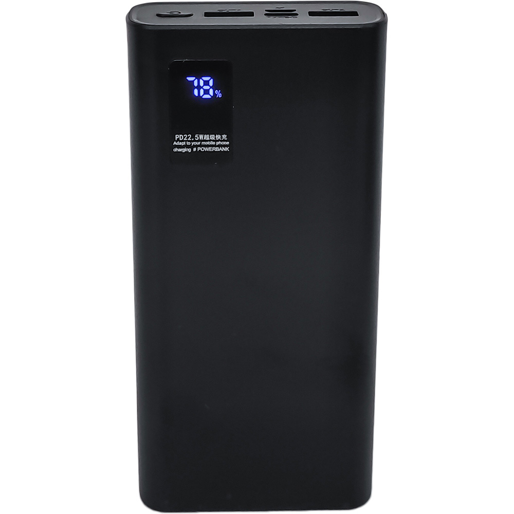 Powerbank BRAVIS 20000mAh PD20W USB-C/Micro/2USB Black (PB2017PD225) Емкость 20000