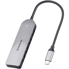 USB-хаб REAL EL CQ-415 Type-C USB 3.0 Grey (EL123110001)