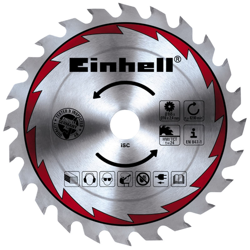 Пила циркулярна EINHELL TE-CS 165 (4331010) Номінальний діаметр пиляльного диска 165