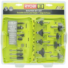 Набор фрез RYOBI 15 шт хвостовик 6 мм (5132005352)