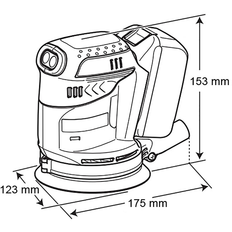 Шліфмашина MAKITA DBO180Z Тип живлення акумулятор