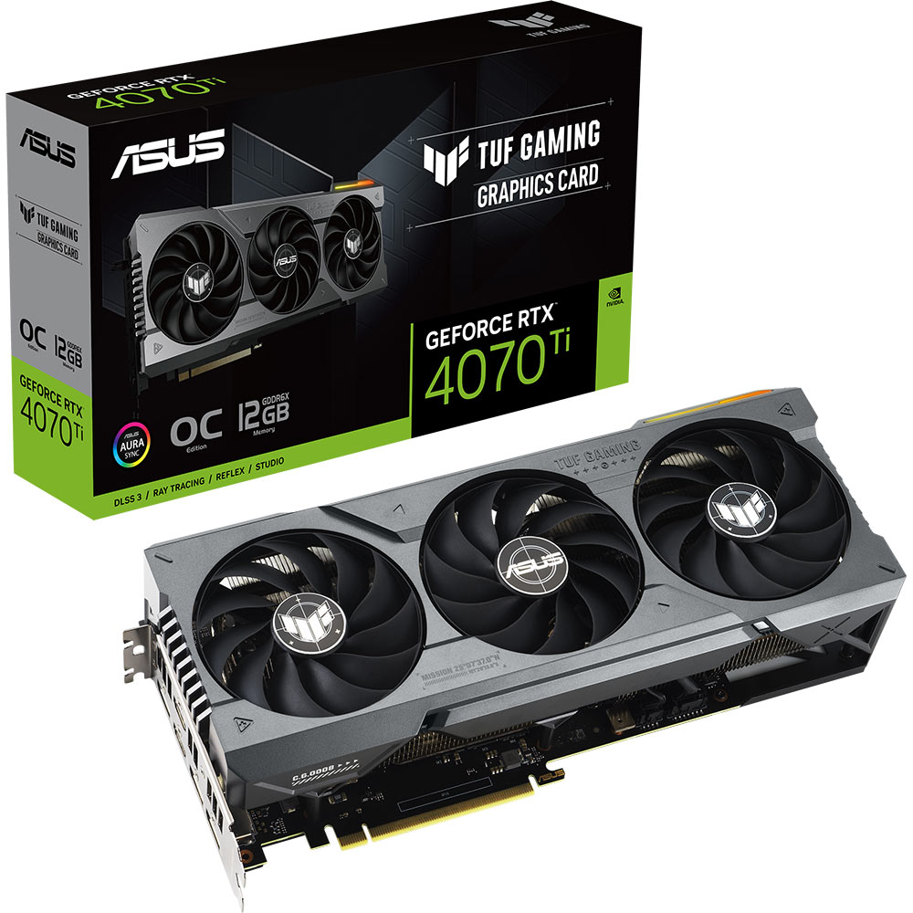 В Україні Відеокарта ASUS GAMING OC GeForce RTX 4070TI 12GB 192bit 2760 MHz (TUF-RTX4070TI-O12G-GAMING)