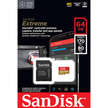 Карта пам'яті SANDISK microSDXC 64GB Extreme V30 UHS-I U3 (SDSQXAH-064G-GN6MA)