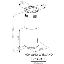 Витяжка KERNAU KCH 0140 W ISLAND