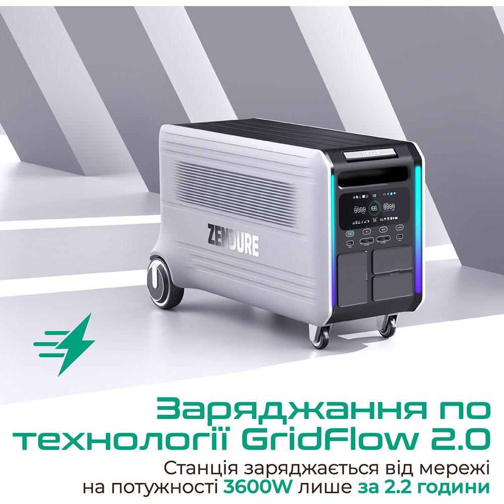 Зображення Зарядна станція ZENDURE SuperBase V4600 3800W 4608Wh Grey (ZDSBV4600-gy-eu)