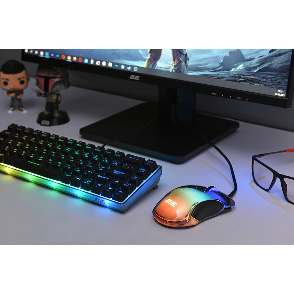 Фото Мышь 2E GAMING MG345 RGB USB Transparent (2E-MG345TR)