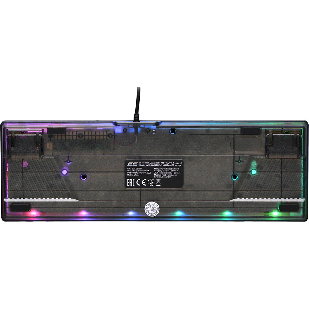 Клавиатура 2E GAMING KG345 Transparent (2E-KG345TR) Класс игровая