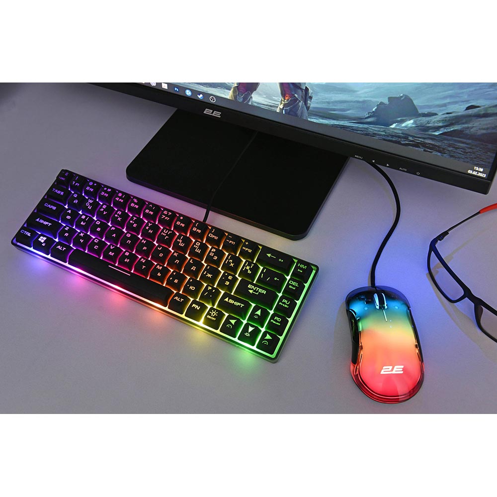 Заказать Клавиатура 2E GAMING KG345 Transparent (2E-KG345TR)