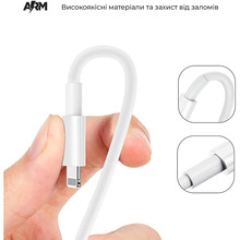 Кабель ARMORSTANDART AMQGJ2L Lightning - USB-C 1.2m white (ARM64296)