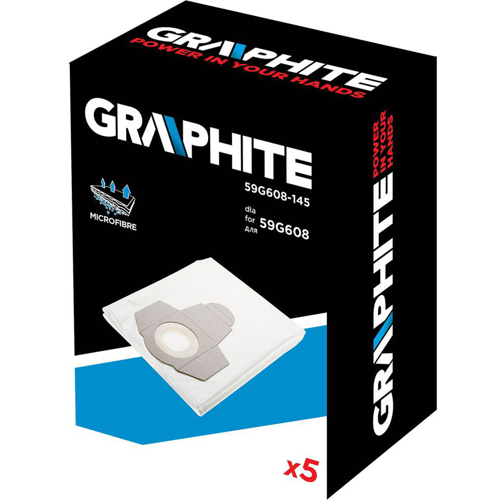 Мешок пылесборник GRAPHITE для 59G608 5 шт (59G608-145) Совместимость по бренду Graphite