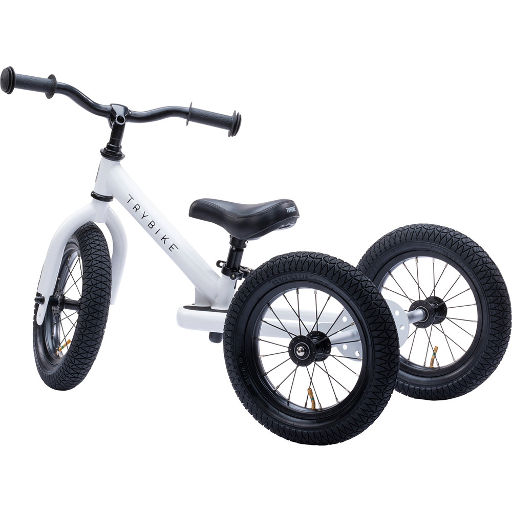 Беговел TRYBIKE TBS-2-WHT + TBS-99-TK (TBS-3-WHT) Диаметр колеса 12" (рост до 100 см)