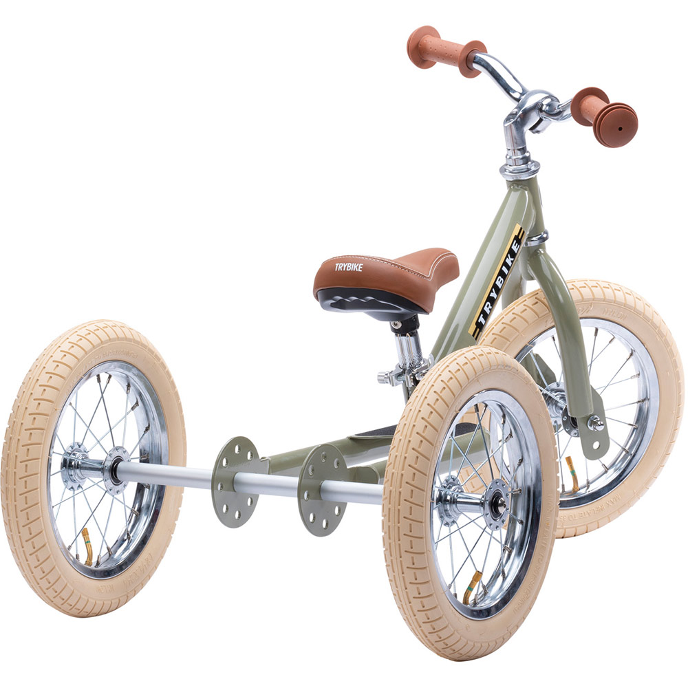 Зовнішній вигляд Біговел TRYBIKE TBS-2-GRN-VIN + TBS-100-TKV (TBS-3-GRN-VIN)