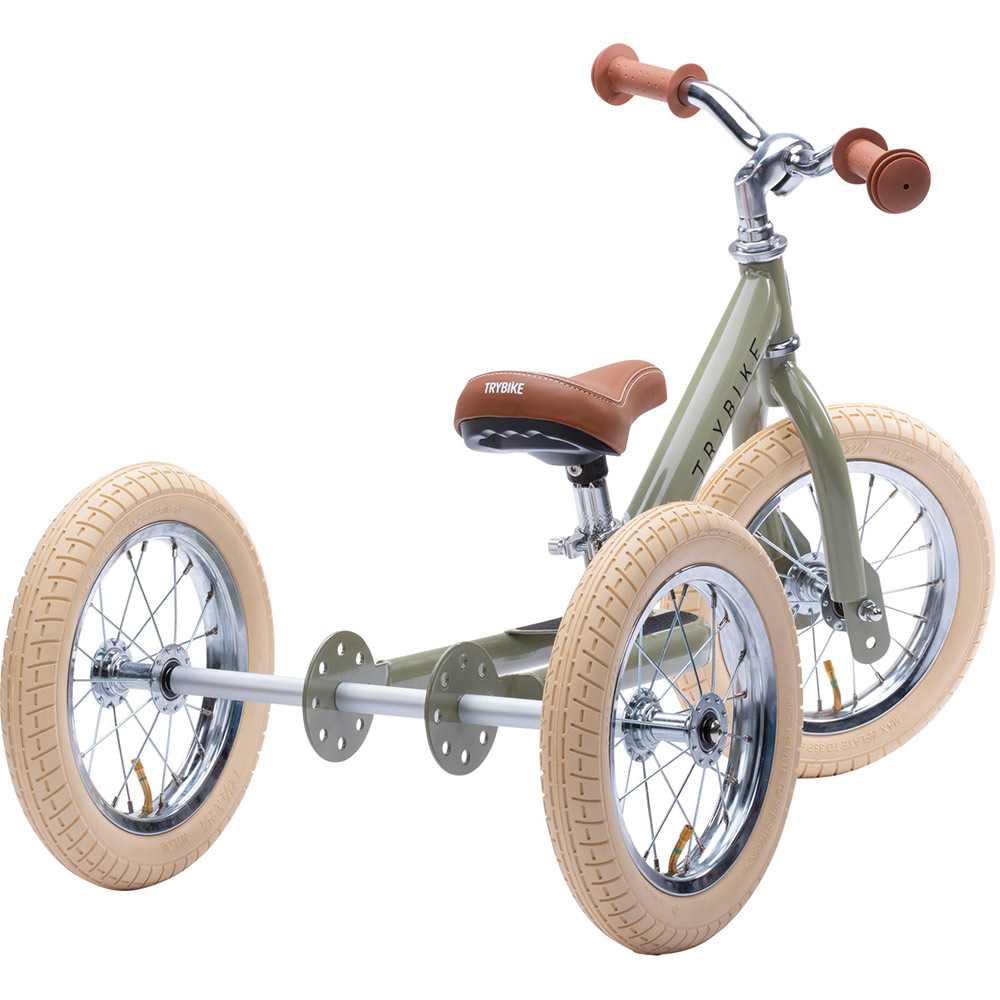 Беговел TRYBIKE TBS-2-GRN-VIN + TBS-100-TKV (TBS-3-GRN-VIN) Диаметр колеса 12" (рост до 100 см)