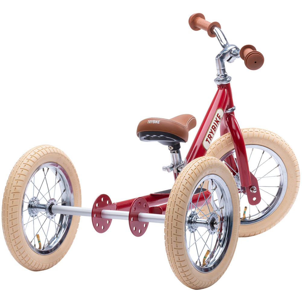 Беговел TRYBIKE TBS-2-RED-VIN + TBS-100-TKV (TBS-3-RED-VIN) Диаметр колеса 12" (рост до 100 см)