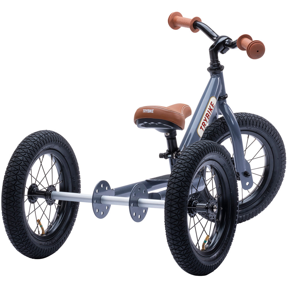 Беговел TRYBIKE TBS-2-GRY + TBS-99-TK (TBS-3-GRY) Диаметр колеса 12" (рост до 100 см)