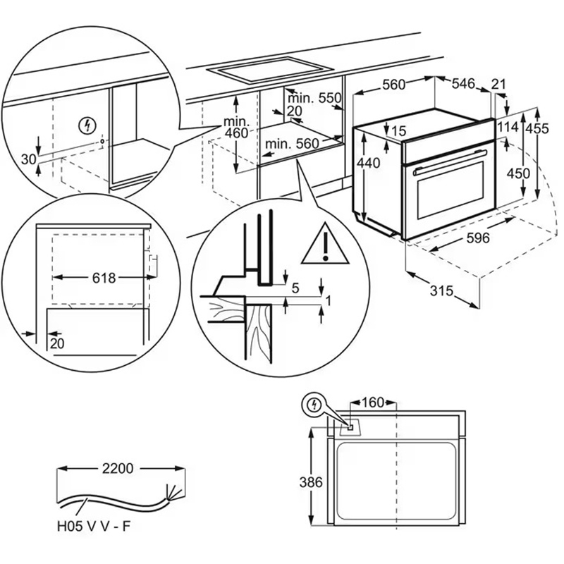 Духова шафа ELECTROLUX CombiQuick FLEX 800 KVLBE08T Колір чорний