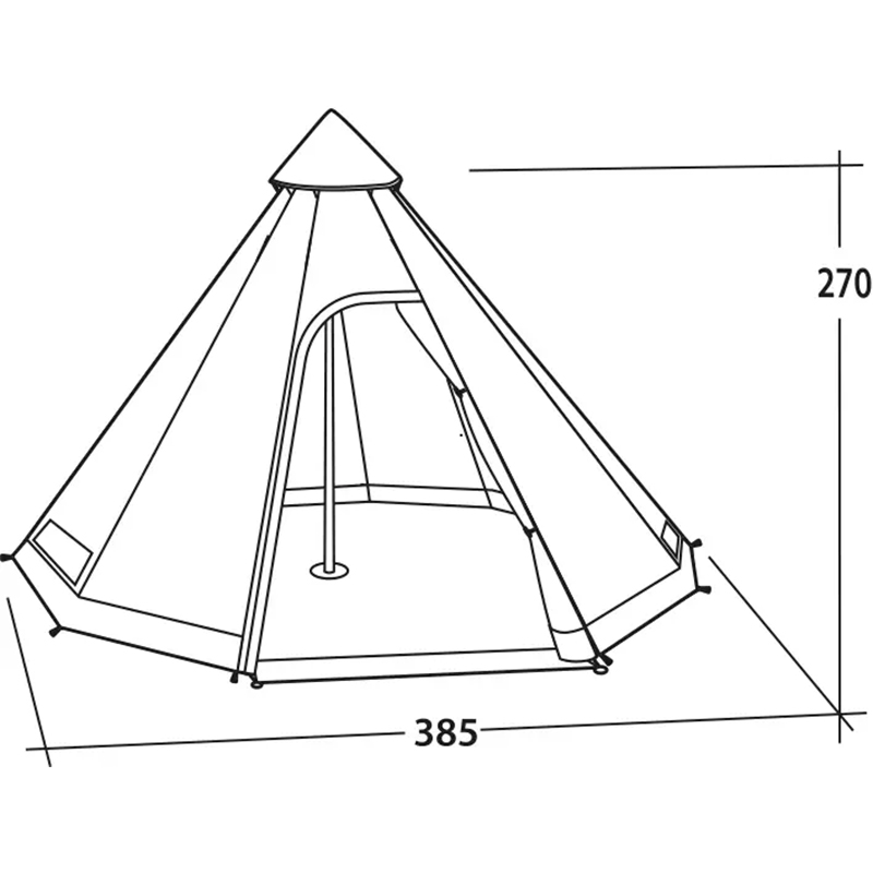 У Фокстрот Намет EASY CAMP Moonlight Tipi Grey (120381)